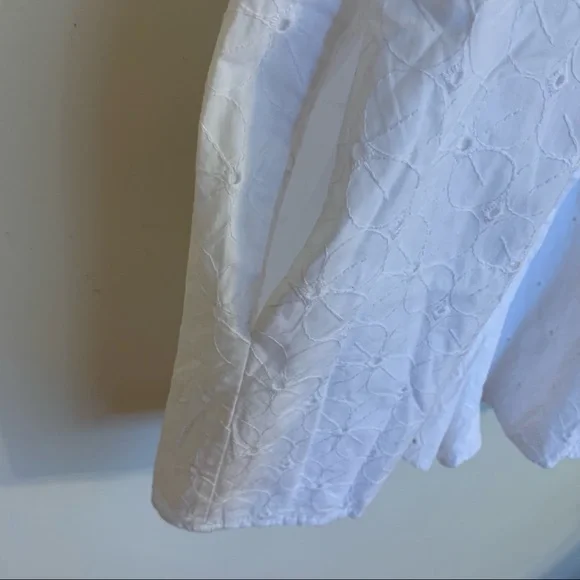 NWT Zara Eyelet Cutwork Embroidery Romper in White, Size M - Picture 13 of 14